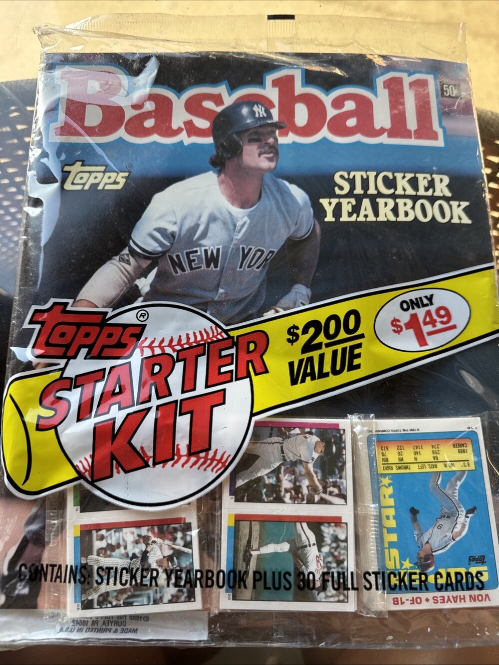 1990 Edition ~ Topps ~ Baseball Sticker Yearbook ~ NEW